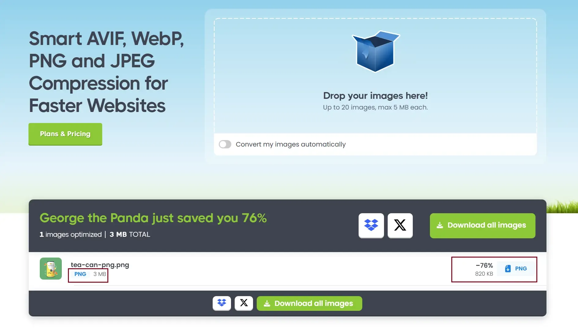 APNG compression with TinyPNG